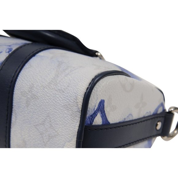 Louis Vuitton Keepall Bandouliere XS Duffle Bag Blue Watercolor M45761 - Picture 14 of 16